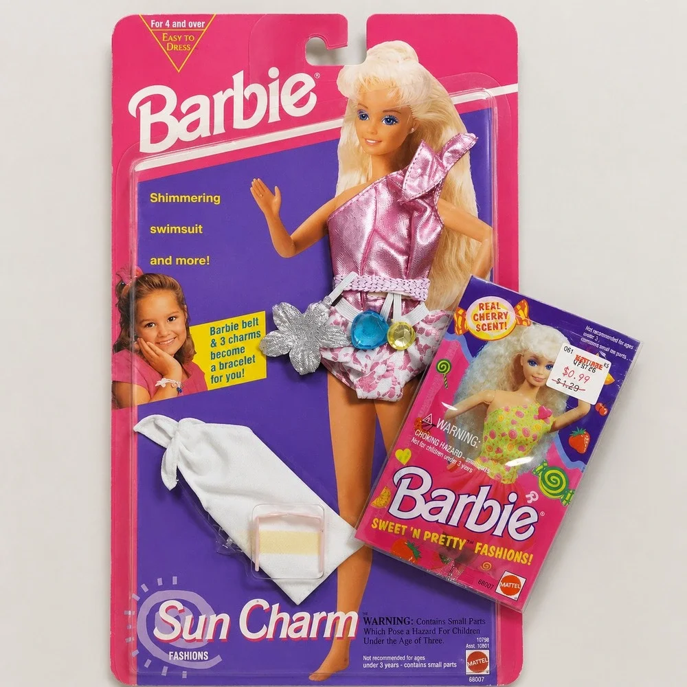 Vtg Mattel Barbie Fashions Sun Charm 1993 #10798 Sweet 'N Pretty #68007 NFRB NEW